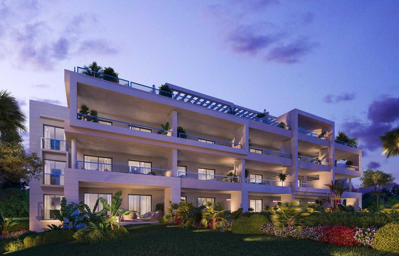 Apartamenty z widokiem na pole golfowe w Mijas
