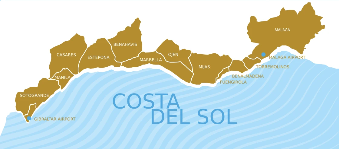 Mapa Costa Del Sol